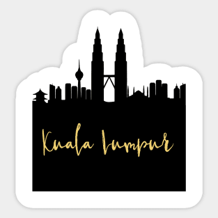 KUALA LUMPUR MALAYSIA DESIGNER SILHOUETTE SKYLINE ART Sticker